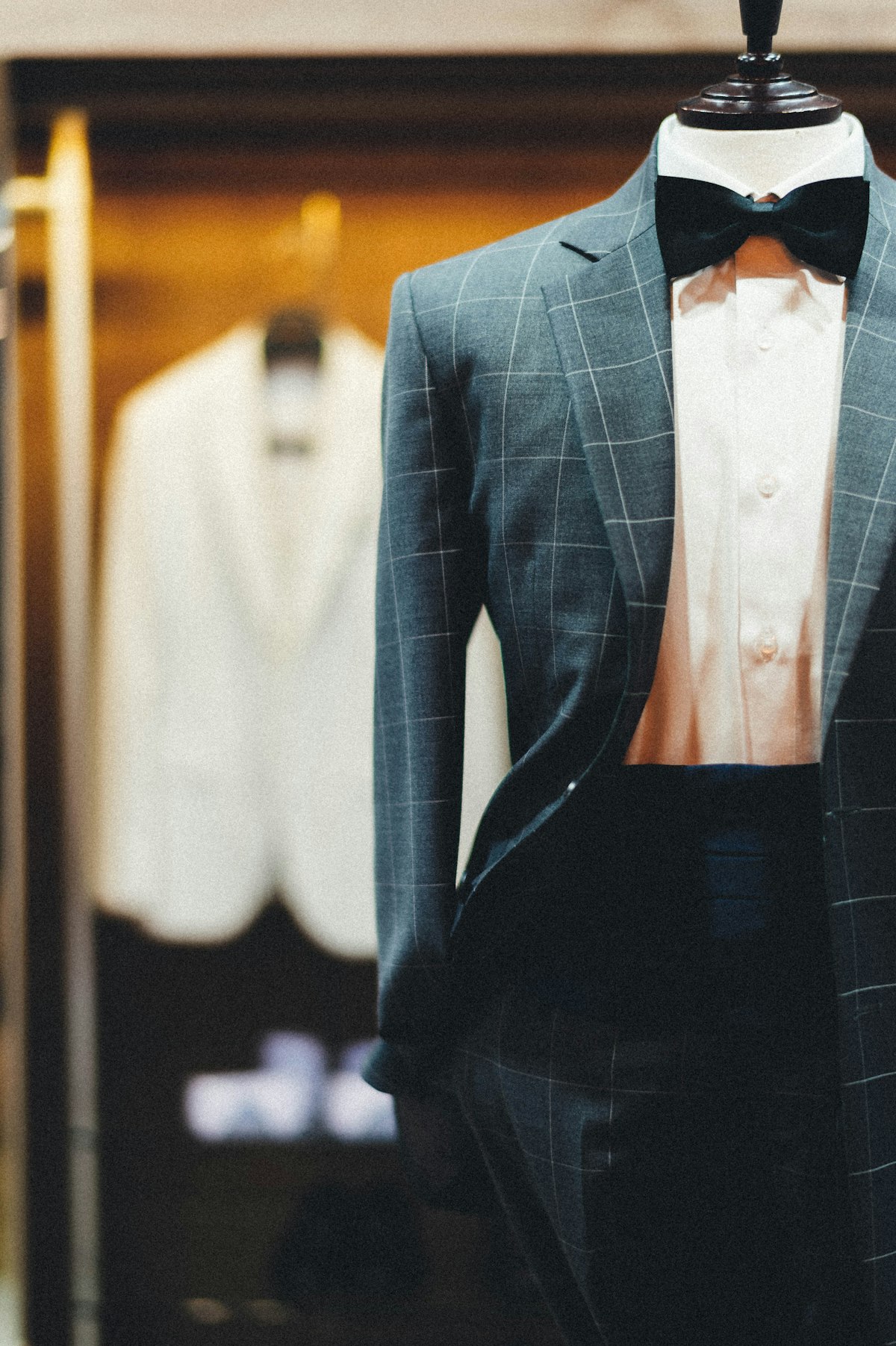 A tailored occasion outfit up close