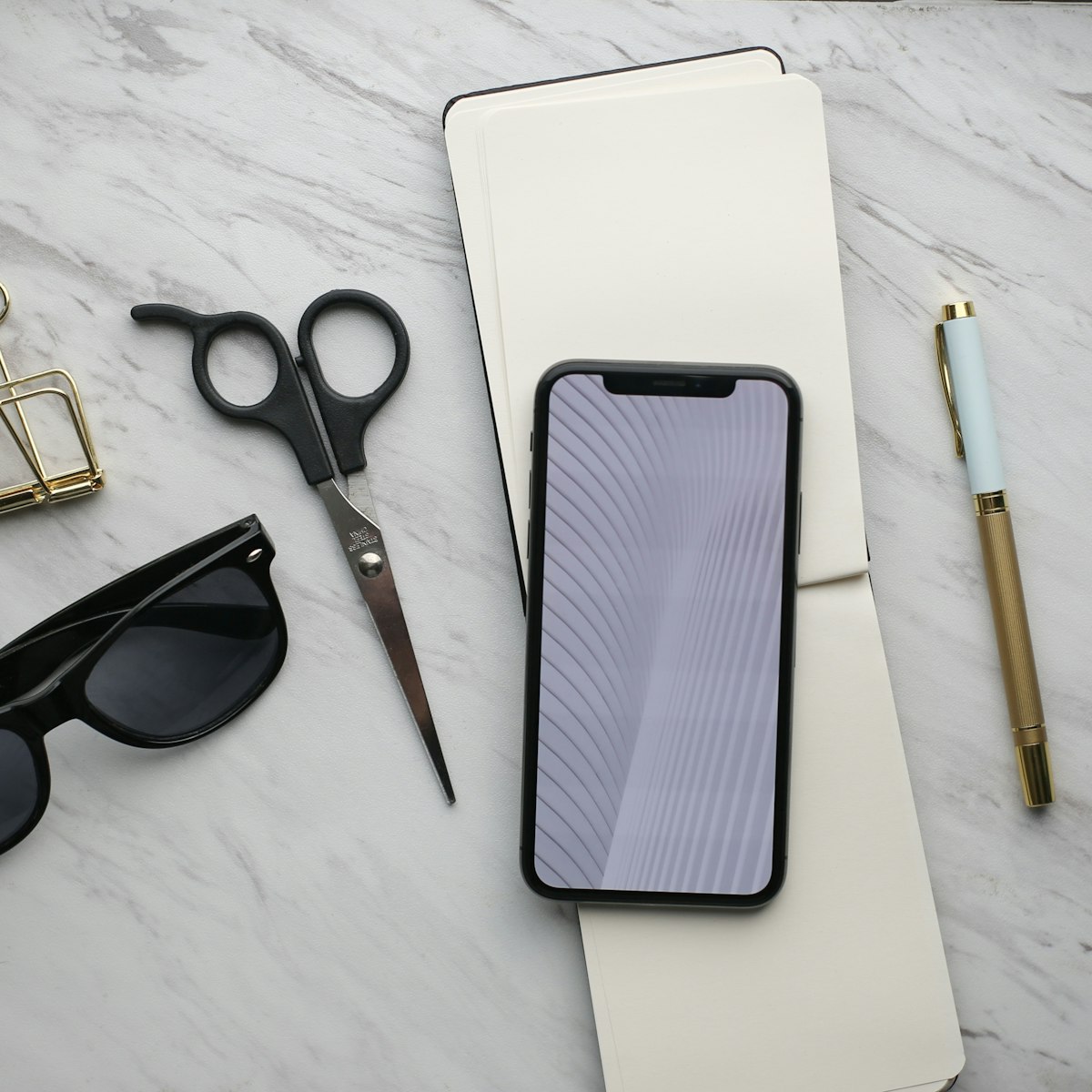 A simple flat-lay setup for photographing clothes