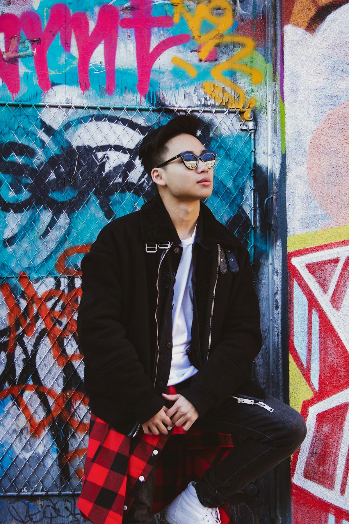 A street-style portrait blending 2026 aesthetics